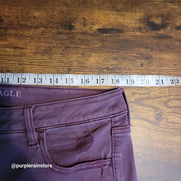 American Eagle Jeans 18 R Jegging Super Hi Rise Next Level Stretch X Purple - Picture 7 of 12